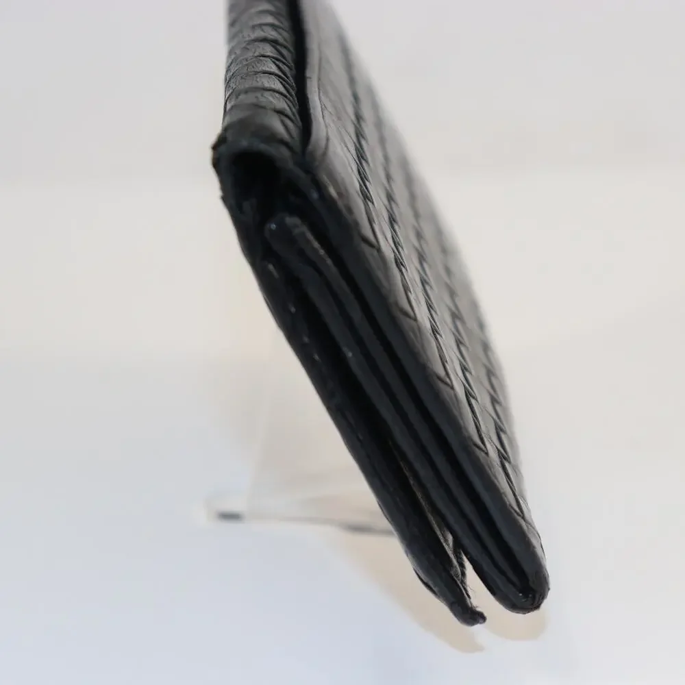 Bottega‎ Veneta Black Intrecciato Leather Wallet